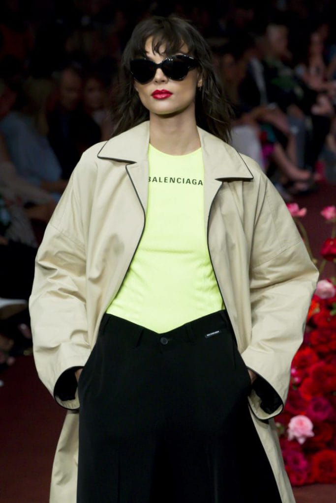 MELBOURNE, AUSTRALIA - MARCH 10: A model walks the runway in a design by Balenciaga during the Gala ... [+] WIREIMAGE