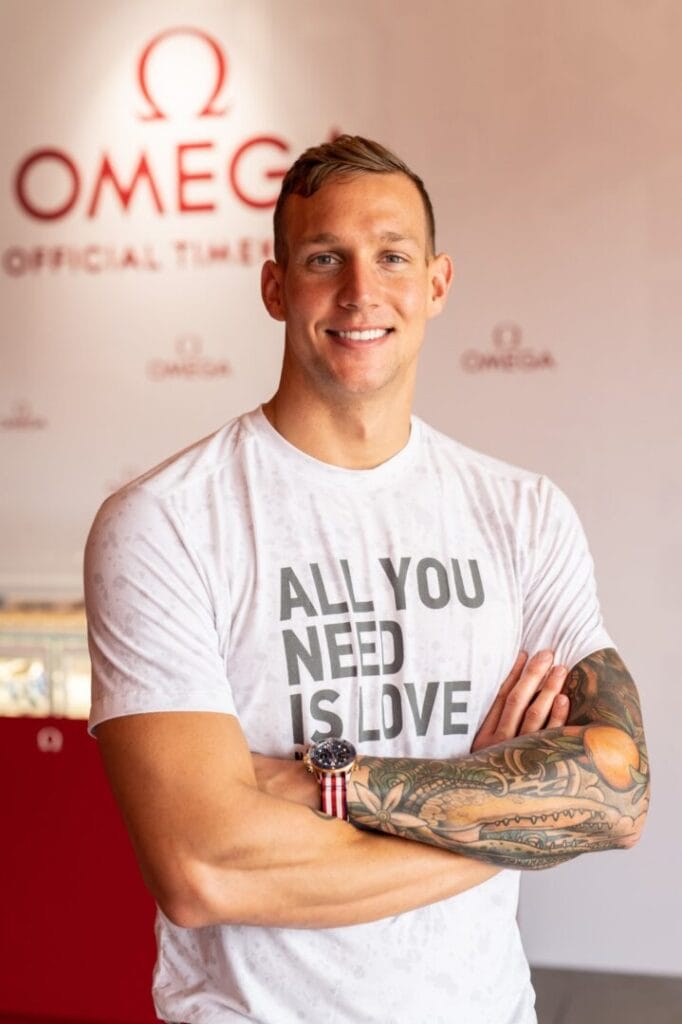 Omega ambassador caeleb dressel shows the usa the importance  of precision timing