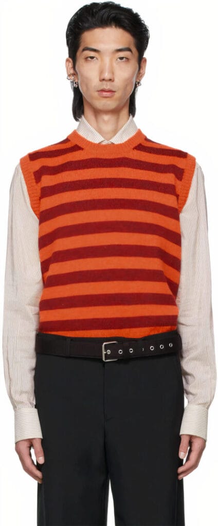 The sweater vest has taken over luxury menswear heading into  2022