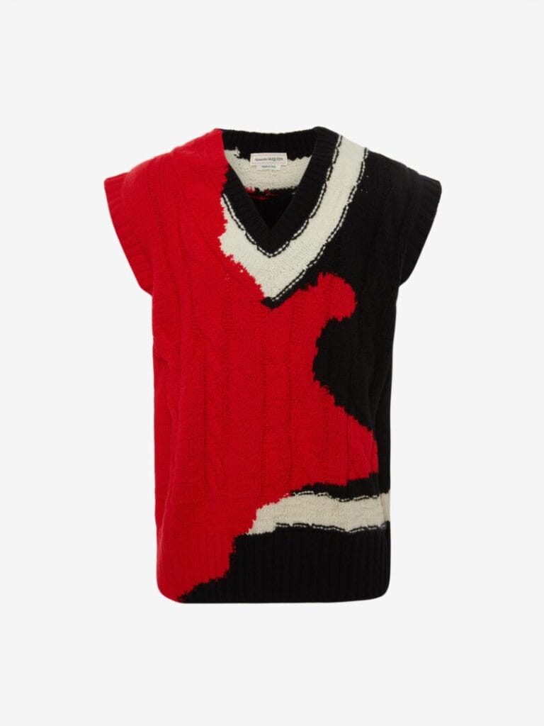 The sweater vest has taken over luxury menswear heading into  2022